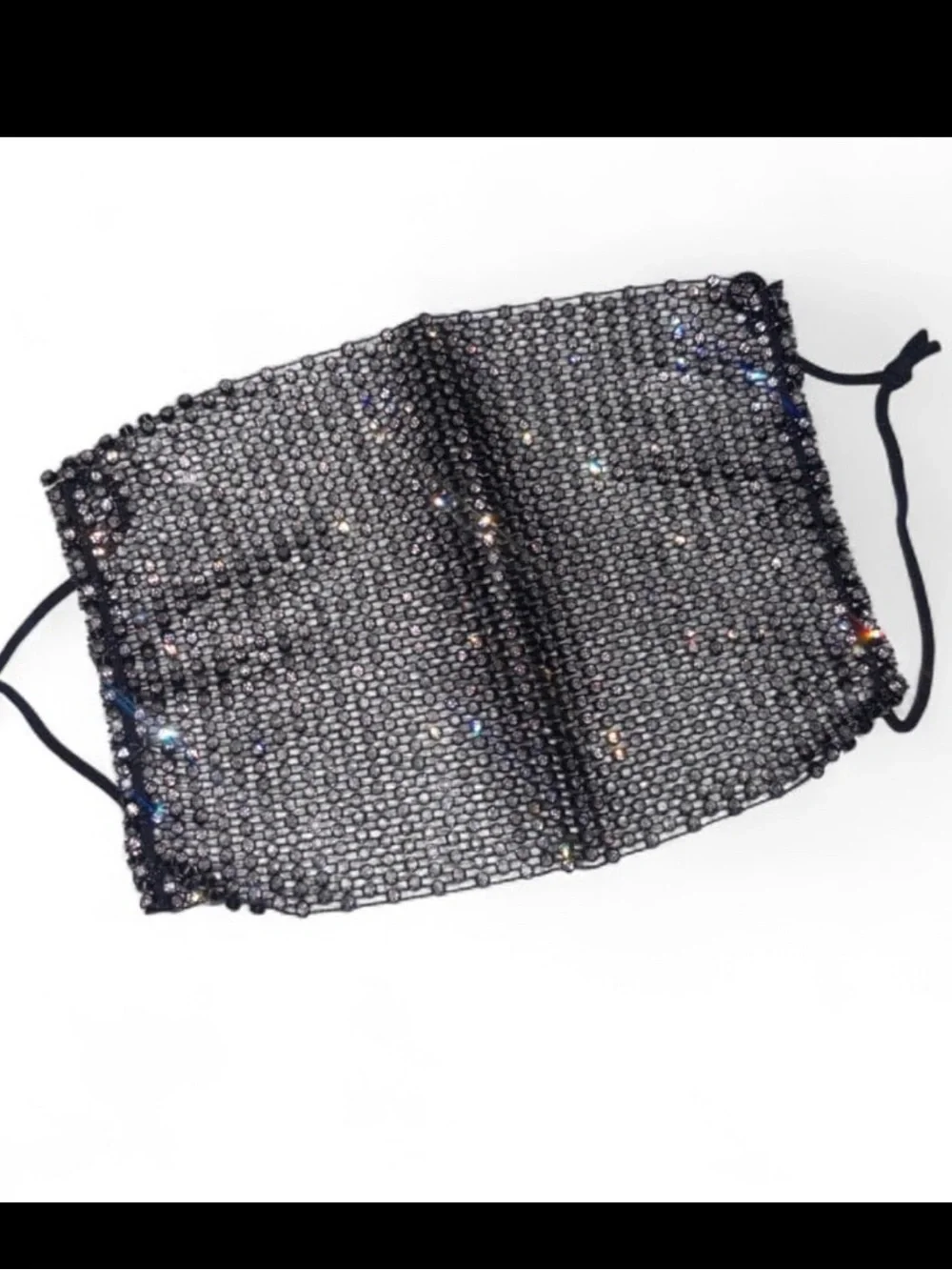 Black Sheer Rhinestone Mask